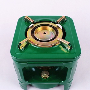 Réchaud à pétrole portable pliable en acier <span class=keywords><strong>pour</strong></span> l'extérieur avec brûleur émaillé à 8 mèches et allumage manuel <span class=keywords><strong>pour</strong></span> le camping, les pique-niques et le barbecue - Product Image 1