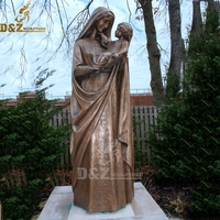 Brésil grande vierge maman marie Statue extérieure de la taille réelle Sainte mère marie et jésus Statue en bronze Sculpture à vendre