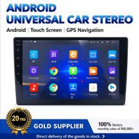 Lecteur MP3 de voiture Android universel à grand écran de 10 pouces avec navigation WiFi/DVD, amplificateur d'image inversée, Bluetooth, appareil tout-en-un