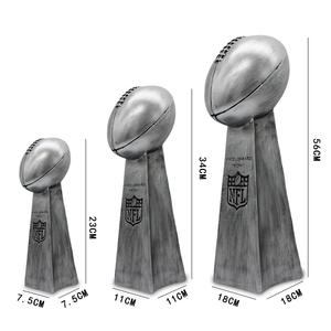 جوائز كريستالية لامعة مخصصة، كأس رجبي مطلي بالذهب، جائزة معدنية، جوائز راتنجية للرياضة مع صندوق هدايا - Product Image 5