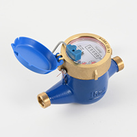 Compteur d'eau volumétrique en laiton à piston rotatif de 1/2 'R200 avec ligne de lecture à distance