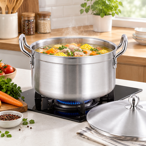 Ensemble de 21 casseroles et poêles en aluminium, batterie de cuisine non toxique, compatible four, convient aux cuisinières à induction et à gaz pour la cuisine domestique - Product Image 4