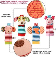 Hochet de poignet personnalisé détecteur de pied bébé jouet bras main Bracelet hochet pieds jambe cheville chaussettes activité hochet