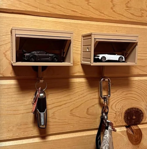 Mini porte-<span class=keywords><strong>clés</strong></span> de garage avec porte ouvrante, organisateur de <span class=keywords><strong>clés</strong></span> décoratif <span class=keywords><strong>mural</strong></span> pour la décoration d'entrée, parfait pour les fans de voitures - Product Image 4