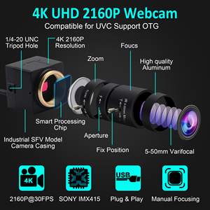 ELP 4K 3840*2160 <span class=keywords><strong>Webcam</strong></span> USB Mini IMX415 Lấy Nét Thủ Công CS Ống Kính Máy Tính USB2.0 Cho Máy Tính Xách Tay Và Máy Tính Để Bàn - Product Image 2