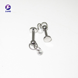 Joyería de perforación del cuerpo al por mayor Helix internamente roscado Labret joyería de acero inoxidable - Product Image 3
