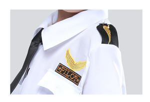 Fantasia de Piloto Infantil para Halloween, Roupas Profissionais de Capitão com Chapéu, Conjuntos de Poliéster - Product Image 6