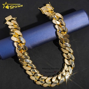 Joyería de Lujo Estilo Hip Hop Collar Pesado Súper Grande Cadena Cubana Chapada en Oro de 18K Eslabón Cubano de Miami - Product Image 6