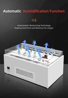 Vitrine réfrigérée pour pâtisserie à une seule couche, présentoir à gâteaux, refroidisseur à gâteaux, comptoir de présentation, porte en verre, réfrigérateur sur comptoir