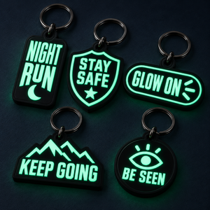 Llavero Luminoso de PVC para Correr de Noche, Mantente Seguro, Continúa, Sé Visible, Llavero de Seguridad para Exteriores, Ligero, Regalo Promocional - Product Image 1