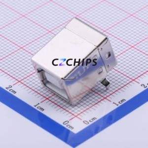 U-USBBR04P-F001 <b>USB</b> Connector Bent Lead Through Hole Connector Type-<b>B</b> <b>USB</b> 2.0 Female Right Angle Insert - Product Image 1