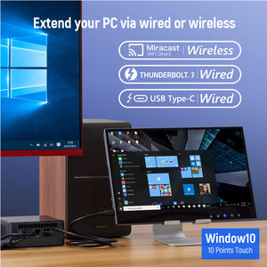 Écran <span class=keywords><strong>portable</strong></span> sans fil 13,3 pouces avec écran tactile FHD, batterie, Miracast, Wifi Direct, Airplay, compatible X-box One, PS4, PS5, IPS - Product Image 3