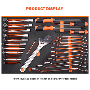 Conjunto de Ferramentas Profissionais de Aço com 366 Peças, Carrinho de Ferramentas Isolado VDE com 7 Gavetas, 54x68x70cm, Fabricado na China - Product Image 6