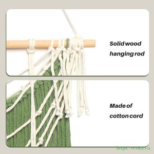 ของตกแต่งผนังห้องนอนห้องนั่งเล่นลายใบไม้แบบมาคราเม่ ดีไซน์ทันสมัย ผ้าฝ้ายแท้ 100% ราคาถูก - Product Image 5