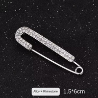 Spot personnalité plein cristal alliage broche femmes mode tempérament manteau costume fixe broche mode châle boucle bricolage