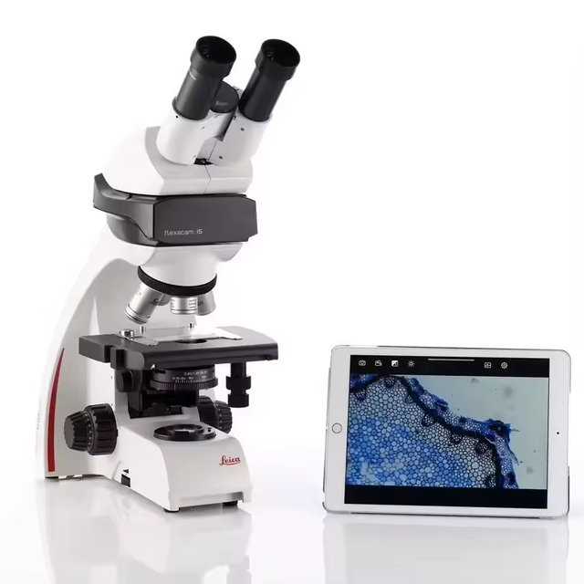 Leica DM500/DM750 Biological Educational Laboratory Microscope LED Illumination Automatic Calibration Coarse Fine Focus 5d