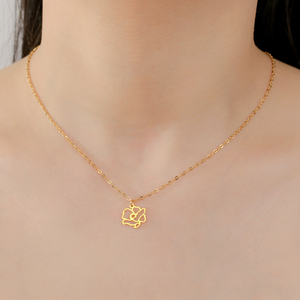 Mois de naissance Fleurs Pendentif Collier Femmes Filles En Acier Inoxydable Coquelicot <span class=keywords><strong>Aster</strong></span> Lotus Jonquille Bijoux Cadeau D'anniversaire - Product Image 4