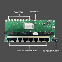 Switch 8Port Gigabit Tidak dikelola 1000Mbps jaringan Ethernet Switch PCBA OEM ODM papan kustom 1000M tidak dikelola Switch