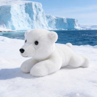 Ours polaire blanc personnalisé, jouet en peluche super doux, jouet en peluche réaliste, écologique, éducatif, en coton PP, cadeau anti-stress