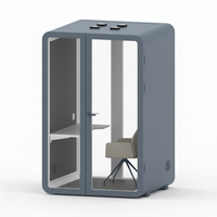 UNIBOOTH Cabines de travail insonorisées modernes, durables et multifonctionnelles avec rangement, installation rapide en module, profil en aluminium de précision pour
