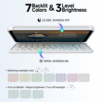 Casing Keyboard Magnetik Laudtec Smart Layout untuk iPad Mini 6 7, Keyboard Gunting Nirkabel Kustom OEM ODM untuk iPad Hitam