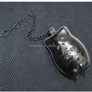 Mini acciaio inossidabile a forma di gufo carino a forma di animale con colino sfuso sfuso di palline da tè