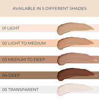 Coffret Maquillage 4 en 1 Base, Fond de Teint Crème, Anti-Cernes et Poudre Éclaircissante Cache Rougeurs et Taches Foncées Végan pour Peau Claire