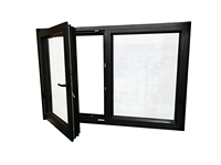 Fenêtres à battants inclinables en aluminium-bois, certifiées CSA, norme nord-américaine, pour maison passive, avec verre trempé pour salle de bain, par Penjoy