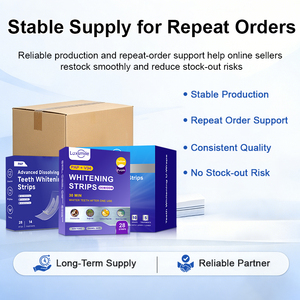 Luxsmile Conforme aux normes européennes Blanchisseur de dents personnalisé sans peroxyde PAP Kit de 7 traitements Marque privée Bandes blanchissantes pour les dents Purple V34 - Product Image 4