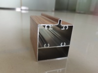 Nouvelle conception de persiennes coulissantes en aluminium couleur bois série 60 avec rails doubles, persiennes fixes et réglables, porte coulissante