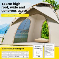 Tente de camping automatique à double couche en tissu Oxford, prête à l'emploi, abri pliable portable, imperméable et résistant au soleil pour l'extérieur