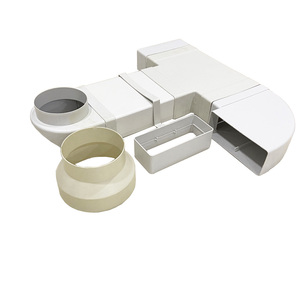 Hot Sell White Ventilation <strong>Rectangular</strong> <strong>Ducting</strong> Fittings 2 Meter Length Pvc Flat Channel Pipe <strong>Plastic</strong> air Duct