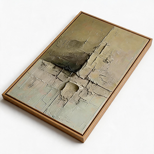 Affiche sur toile rustique Wabi Sabi en relief, texture épaisse, neutre, sans cadre, pour décoration murale <span class=keywords><strong>de</strong></span> bureau - Product Image 4