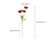 Fleurs artificielles en soie floquée style pavot européen, fausse verdure en peluche, respectueuses de l'environnement, accessoires de photographie, décoration intérieure