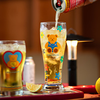 Verre à boisson en verre à taille fine motif Fleur Arc-en-ciel, grande capacité, pour bière, usage domestique, bar et commercial