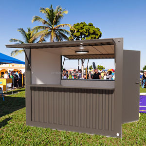 منزل حاويات قابل للتوسيع بطول 10 أقدام، مطعم مسبق الصنع من الألواح الفولاذية، كشك للمقاهي والحانات بتصميم عصري للاستخدام الخارجي - Product Image 1