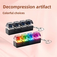 Porte-clés clavier LED anti-stress portable, jouet clicker pour soulager l'anxiété, jouet fidget clavier