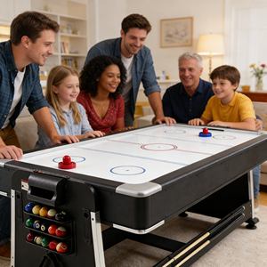 Tavolo da <span class=keywords><strong>Air</strong></span> <span class=keywords><strong>Hockey</strong></span> <span class=keywords><strong>Mini</strong></span> Personalizzabile Premium con LED, Tavolo da <span class=keywords><strong>Hockey</strong></span> da Tavolo <span class=keywords><strong>Mini</strong></span> per Bambini, Attività Competitive per Feste al Chiuso - Product Image 3