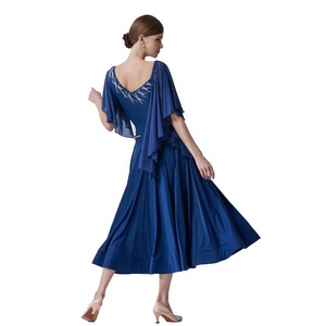 M-19195 Venta caliente Sexy vestido de baile de salón ropa de rendimiento moderno vals de baile de Tango de la práctica moderna vestido de fiesta - Product Image 6