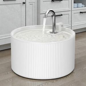 Eco-friendly Ceramics Automatic 2.2L Modern Stylish Dog Water Fountain Multi-layer Filtration System Leak Proof for Small Pets - Product Image 1