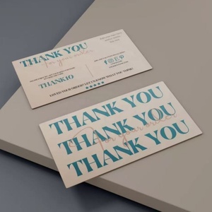 कस्टम ब्रांड लोगो व्यवसाय के लिए डिजिटल प्रिंटिंग और एम्बूसिंग के साथ कार्ड और उपहार सराहना कार्ड - Product Image 5