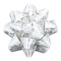 Grand nœud étoile en ruban métallique plastique de 10 pouces pour Noël, anniversaire, Halloween, fête, emballage cadeau, mariages, fêtes
