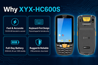 Android 12 système PDA wifi lecteur de codes-barres avec clavier physique touches numériques NFC 2D QR code scanner gps code-barres