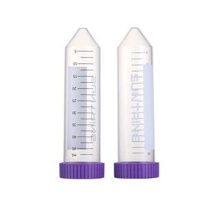 Tubos de centrífuga Xinlianchengrun de 50 ml, de plástico, con fondo puntiagudo y tapa abatible en espiral para uso en laboratorio. - Product Image 1