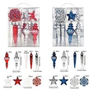 Colorful <b>PVC</b> Gourd Christmas Tree Ice <b>Strip</b> Snowflake Five-Pointed Star Hanging Pendant Set for Festive Arrangement - Product Image 5