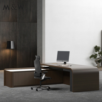 M & W Prix d'usine Mobilier commercial simple moderne Bureau de direction en bois Placage Table de bureau de direction