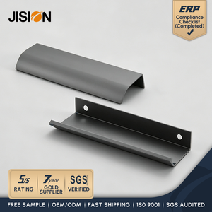 Tiradores de Gabinete Invisibles de Zinc, Montaje Empotrado, Fácil Instalación, Tirador de Dedo <span class=keywords><strong>ZAMAK</strong></span> para Cajones de Cocina y Armarios, Negro Mate - Product Image 4