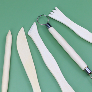 5pcs Pottery Ceramics DIY Art Clay Pottery <b>Tool</b> Set <b>Crafts</b> Clay Sculpting <b>Tool</b> Kit - Product Image 3