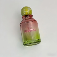 Flacon de parfum rond en verre de luxe 100 ml, personnalisable, vide et rechargeable, avec boîte élégante et pulvérisateur à pompe en option