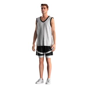 Short de basketball 2-en-1 avec couche de compression et panneau en mesh pour une flexibilité maximale - Product Image 2